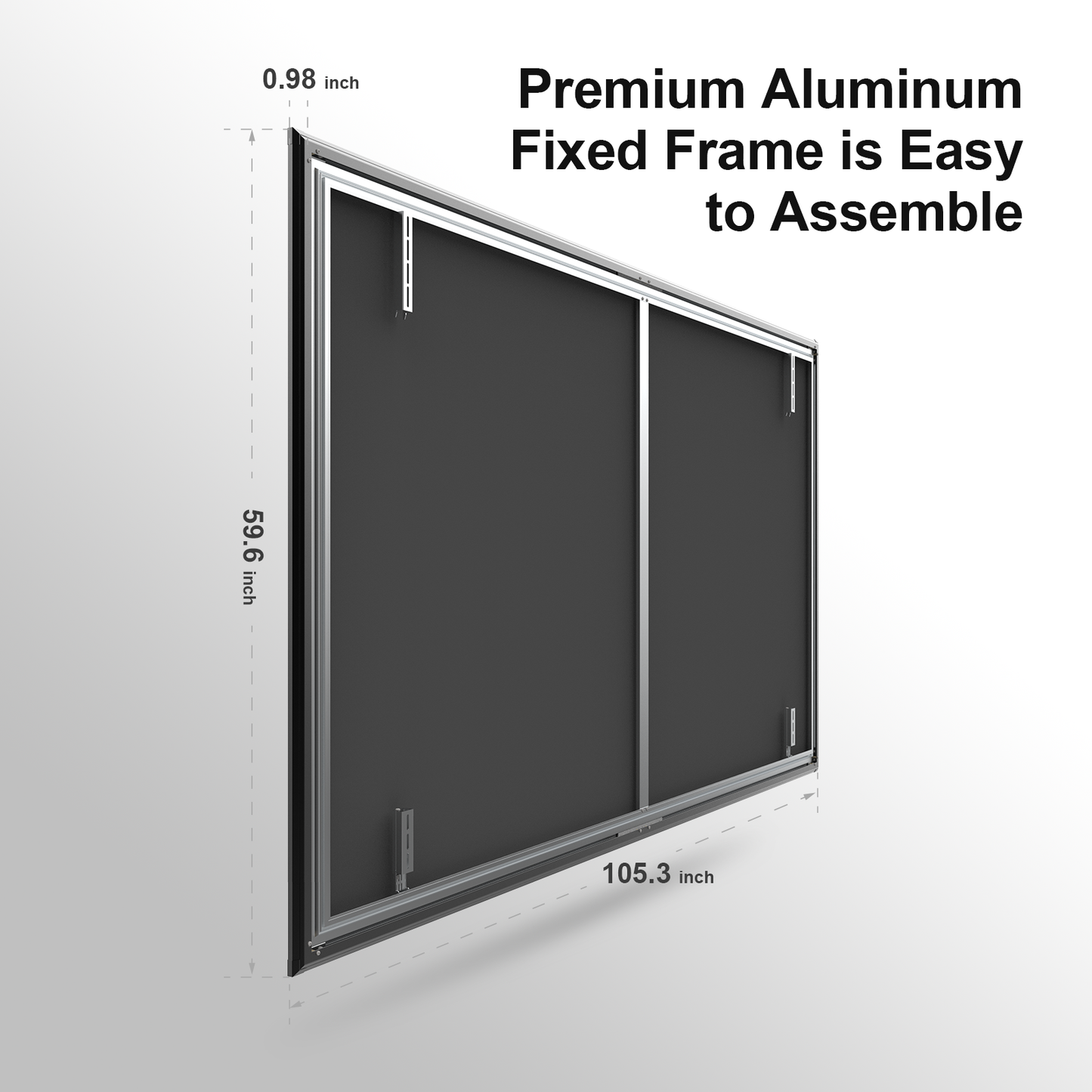 Beamora 130" ALR & CLR Seamless Fix Frame Screen for Ultra Short Throw Projector