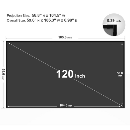 Beamora 120" ALR & CLR Fix Frame Screen for Ultra Short Throw Projector | BS10